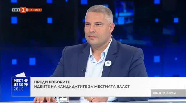 Методи Лалов, водач на листата на "Демократична България", в БНТ